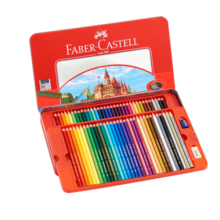 辉柏嘉（Faber-castell）彩色铅笔油性彩铅绘画套装画画工具学生绘画 100色城堡系列红铁盒装儿童礼物115700