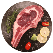 恒都 国产战斧原切牛排 600g/袋 2片 冷冻 谷饲牛肉