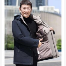 plus会员、会员：罗蒙 中长款中老年羽绒服