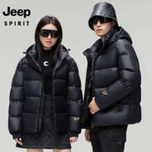 JEEP SPIRIT吉普 男女同款黑金羽绒服
