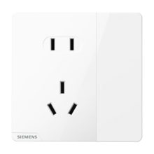 西门子（SIEMENS） 墙壁开关插座面板 皓彩系列白色 一开双控五孔
