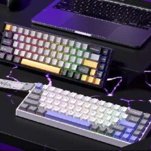 24日：AULA 狼蛛 WiN60HE 标准版 磁轴键盘 RGB