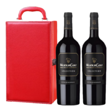 木桐嘉棣（MOUTON CADET） 法国 精选波尔多丘红葡萄酒 750ml 双支礼盒装 礼物送礼