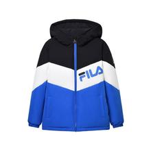 FILA 斐乐 男童（105-170）休闲羽绒服儿童保暖连帽冬季基础羽绒服