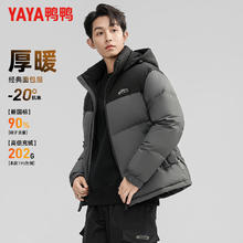 限移动端、京东百亿补贴：YAYA 鸭鸭羽绒服 鸭鸭（YAYA）男士羽绒服 黑拼灰 180