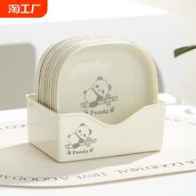 吐骨碟家用餐桌吐骨头盘碟垃圾盘轻奢塑料骨碟零食盘底座收纳桌面
