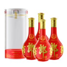 郎酒 红花郎十五（15）53度酱香型高度白酒 53度 500mL 4瓶