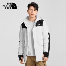 北面（The North Face）羽绒服男装情侣款秋冬新款大衣运动户外防水加厚保暖鹅绒夹克外套 FN4/白色 M/170