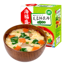 海福盛方便食品速溶汤冻干料包懒人食品即食早餐蔬菜汤 芙蓉鲜蔬汤1盒（8g*5包)