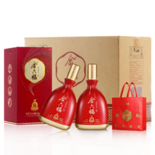 PLUS会员、京东百亿补贴：金六福酒 聚福红运 50.8度 兼香型白酒 500mL*6瓶