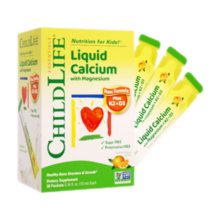 ChildLife童年时光钙镁锌小绿钙儿童钙婴儿钙宝宝钙6个月+30条/盒 【全新升级0防腐】小绿条液体钙 30*10ml/盒