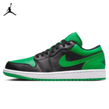 百亿补贴，plus：耐克 男 AJ1乔1JORDAN 1 LOW运动鞋 553558-065绿黑