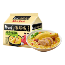 白象 方便面 汤好喝老母鸡汤面 浓汤泡面 五连包110g*5包