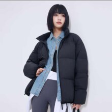 20点、plus会员：京东京造 羽绒服女立领面包服冬季外套