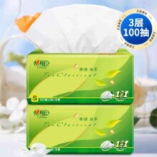 心相印纸巾抽纸家用实惠装100抽* 2包