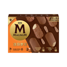 梦龙和路雪 迷你梦龙巴旦木坚果+卡布基诺口味冰淇淋 43g*3支+42g*3支