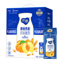蒙牛纯甄燕麦黄桃果粒风味酸奶200g*10包
