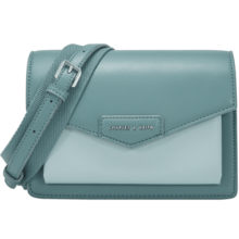 CHARLES&KEITH包包女包单肩包斜挎包信封包女生日礼物CK2-80680780-1 Teal蓝绿色 S