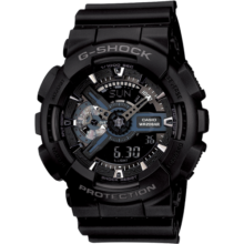 卡西欧CASIO黑武士男士手表 G-SHOCK暗夜之光运动防水通勤户外男友手表 黑武士GA-110-1BDR