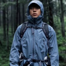 Plus:迪卡侬硬壳冲锋衣男女户登山防风防水单层夹克风衣运动外套男 MH500 男-蓝色 L