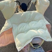 电动车挡风被  加绒加厚 侧翼围脖+护腿 灰色