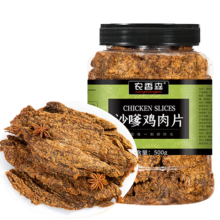 pus会员:农香森沙嗲味鸡胸肉干500g