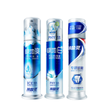 冷酸灵极地白抗敏感美白牙膏套装 美白牙齿沁爽清新 泵式牙膏 3装390g