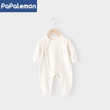 PAPA LEMON 柠檬爬爬德绒婴儿保暖连体衣新生儿衣服宝宝打底内衣睡哈衣秋冬装