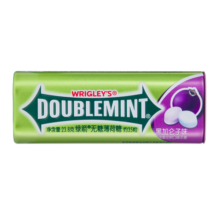 绿箭(DOUBLEMINT)无糖薄荷糖黑加仑子味23.8g约35粒/瓶 年货糖果零食