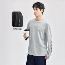 GIORDANO 佐丹奴 新款纯棉运动印花圆领套头衫男01024799