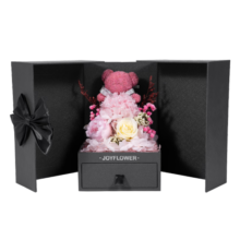玫瑰盒子（RoseBox）苔藓小熊永生花玫瑰花礼盒圣诞节平安夜生日礼物送女生朋友老婆