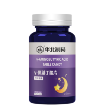 华北制药 氨基丁酸-y（GABA ）茶叶茶氨酸片剂不含褪黑素睡眠学生青少年儿童男女士成人gaba甜睡眠片60片/瓶