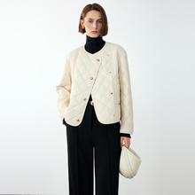 朗姿 女士白鹅绒菱格羽绒服 2024年冬款