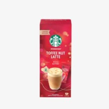 星巴克（Starbucks）精品花式速溶咖啡 太妃坚果拿铁4袋装4*23g 土耳其原装进口