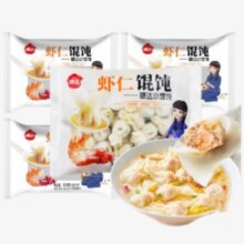 慷达 虾仁小金鱼馄饨350g*4袋