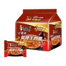 康师傅 酸辣牛肉面 104g*5袋 泡面