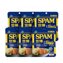 世棒（SPAM）单片午餐肉火腿罐头手抓饼火锅烧烤麻辣烫烤肉麻辣香锅早餐食材 经典原味300g*5盒（共25包）