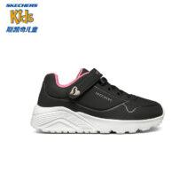 需凑单，plus:Skechers 儿童糖果鞋UNO女大童时尚中高底秋季青少年运动板鞋 黑色/玫瑰金色