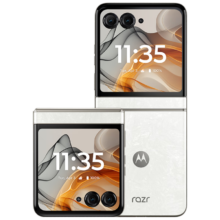 Plus会员：摩托罗拉 联想moto razr 50 60万次折叠认证 自由悬停拍 8+256GB白色恋人