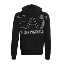 EMPORIO ARMANI Armani/阿玛尼EA7新款字母logo印花加绒连帽卫衣外套男6ZPM45