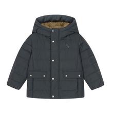 HAZZYS 男童进口中长款羽绒服 墨绿