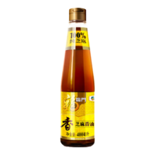 pLus会员:福临门 食用油 压榨芝麻油400ml 凉拌调味烹饪火锅 中粮出品