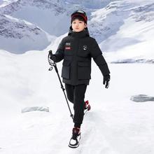 限尺码：ANTA 安踏 儿童中长款保暖连帽羽绒服