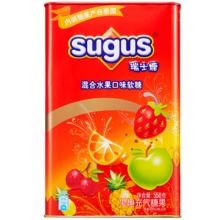 再降价、plus会员：Sugus瑞士糖 混合水果软糖罐装550g约183颗