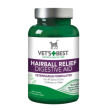 Vet's Best美国绿十字猫草片 化毛膏猫咪化毛球片宠物吐毛球幼猫肠胃调理 60片/瓶