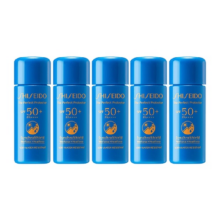 Shiseido/资生堂新艳阳夏臻水动力蓝胖子防晒防护乳液7ml*5旅行装