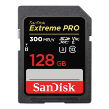闪迪（SanDisk）128GB SD内存卡 V90 8K/4K U3 C10 高速相机存储卡 读速300MB/s 写速260MB/s 影院级高清拍摄
