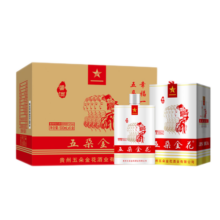 五朵金花贵州茅台镇鸿运当头53度酱香型白酒纯粮古法酿造3年窖藏老酒 53度 500mL 1瓶 -礼盒装
