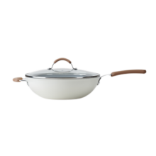 京东京造 炒锅 不粘炒菜电磁炉【送铲】珍珠白32cm