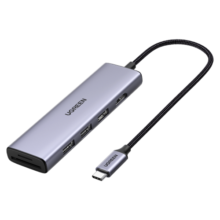 绿联（UGREEN）Type-C扩展坞多USB3.0接口TF扩展器U盘分线器C口转HDMI扩展坞适用苹果华硕surface pro9笔记本电脑